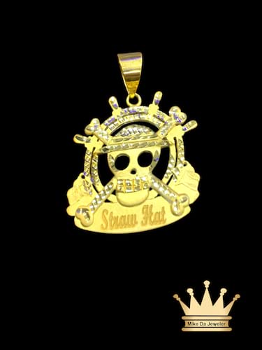 18 Karat Gold Custom Made Skulls Charm