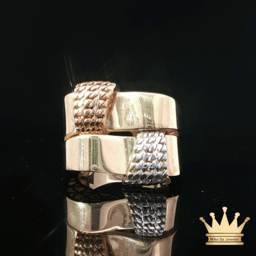 18K Tri-Color Gold Fashion Ring