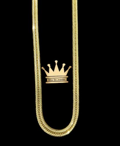 18 semi solid double Cuban link chain price $1735 usd weight 16.54 grams 22 inches 5.5 mm available stock 4,5, mm 20,22,24,26, inches