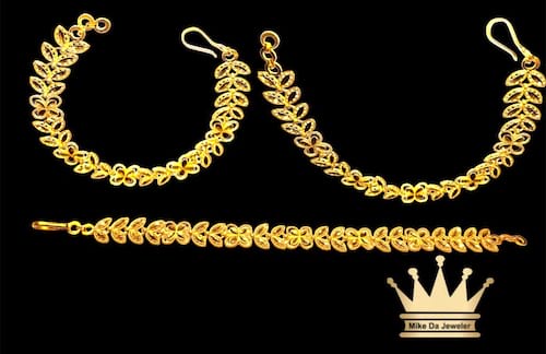 21karat gold female bracelet weight 6.870 size 6.50inch price $850.00