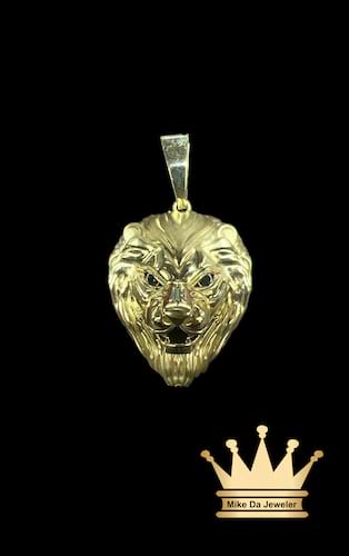 18K Gold Lion Head Pendant - New Design - 12.49 Grams