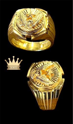 18k yellow gold ring price $570 weight - 12.470 grams us size 10