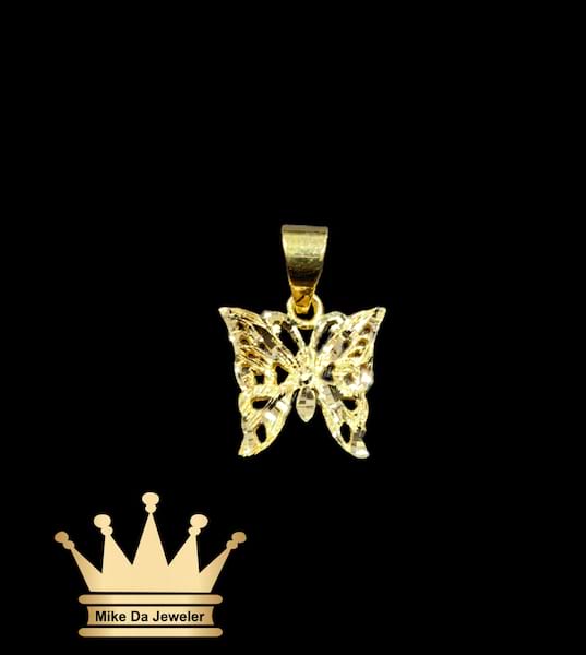 18k Customized Handmade Butterfly Charm