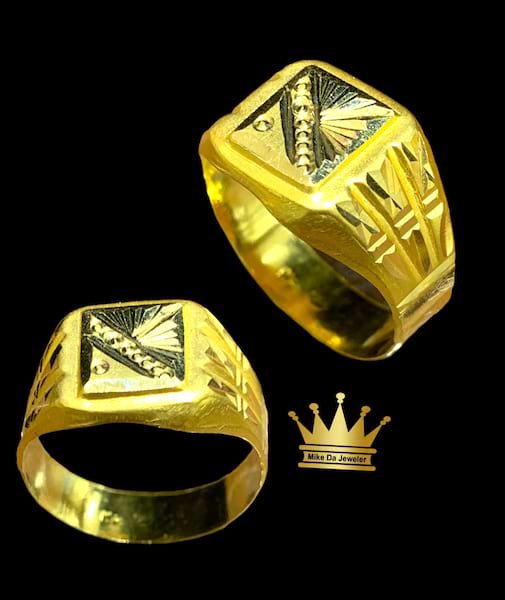 22k yellow gold ring US size-11 weight-4.460mg