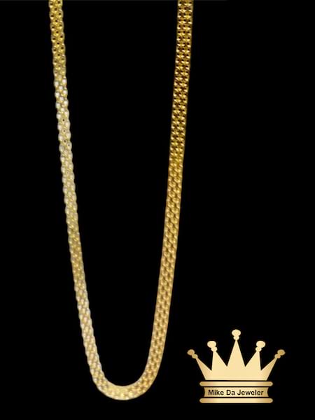 21K Flat Chain with Diamond Cut