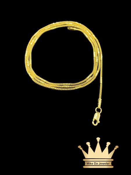 22K Handmade Solid Thin Franco Chain