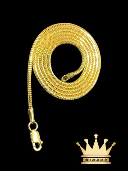 22K Solid Gold Dragon Tale Chain