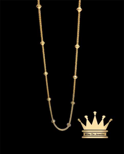 18k new arrivals ball chain  weight 5.06 gram 20 inch