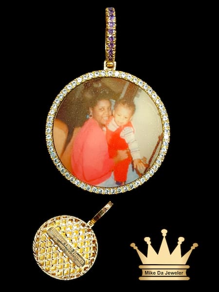 18K 3D Custom Picture Charm with Diamonds