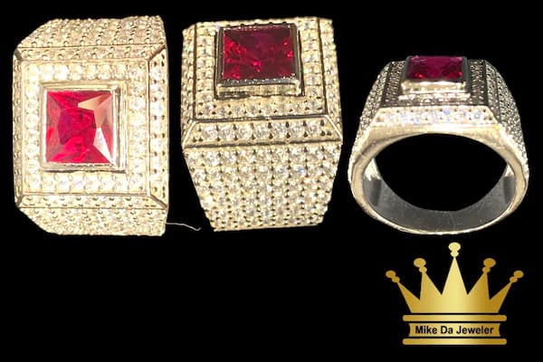white gold 18k Custom made Stone cubic zirconia 25.900mg
