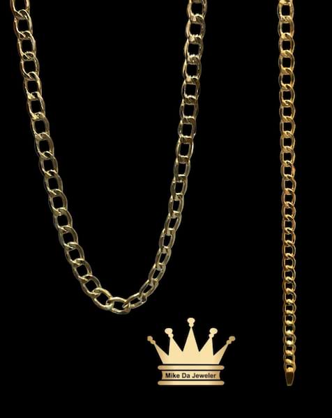 18k Cuban link bracelet weight 2.41 gram 3 mm 7.5 inches