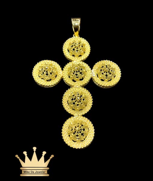 18k Solid Customized Cross Pendant