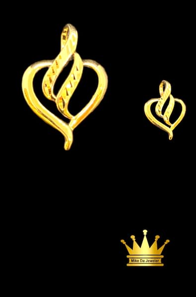 18K Gold Infinity Heart Charm