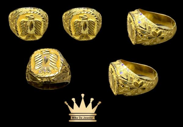 22K Handmade Men's Ring Size 10.5