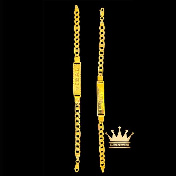 18k Yellow Gold ID Bracelet