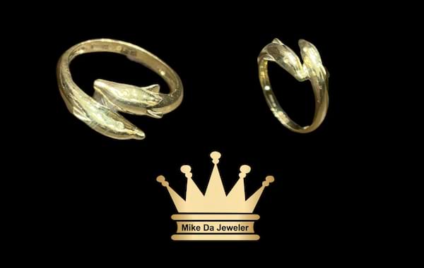 18K Handmade Dolphin Ring