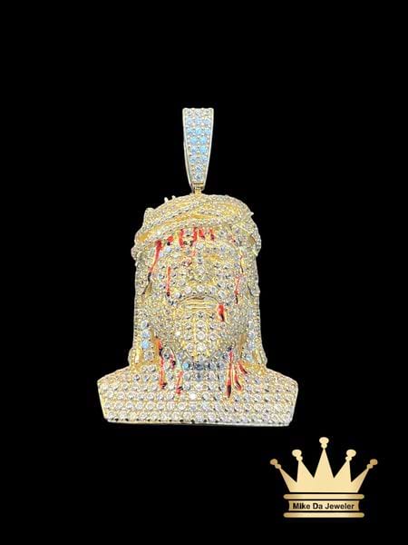 Jesus " Blood Sweat & Tears" Head Pendant 