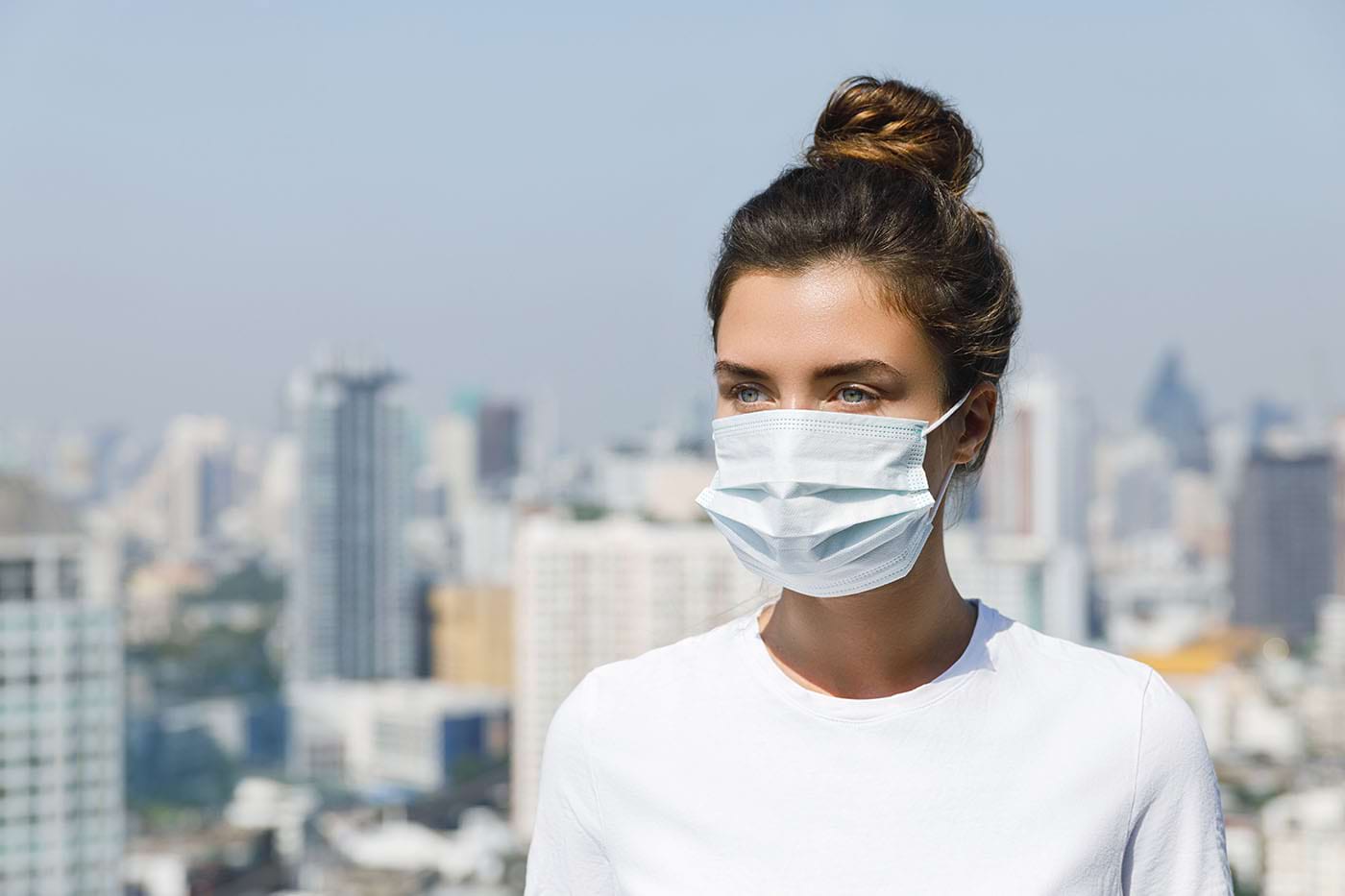 Wearing a mask or face covering if you have a lung condition