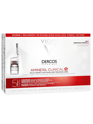 Picture of DERCOS AMINEXIL CLINICAL 5 FEMEI 21 x 6ml