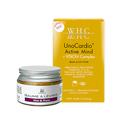 Imagine Pachet Balsam de buze Organo-Cosmetic + WHC-UNOCARDIO ACTIVE MIND