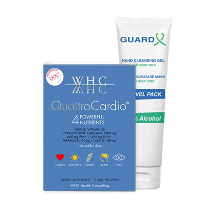 Picture of Bundle WHC-QUATTROCARDIO + GUARD X Uno Travel Pack, Gel de curățare maini