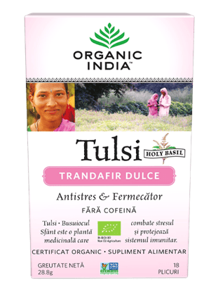 Imagine ORGANIC INDIA Ceai Tulsi | Trandafir Dulce