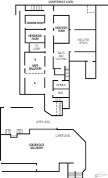 Mendocino Room and Sonoma Room (each)