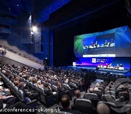 Hall 1, impressive tiered auditorium 